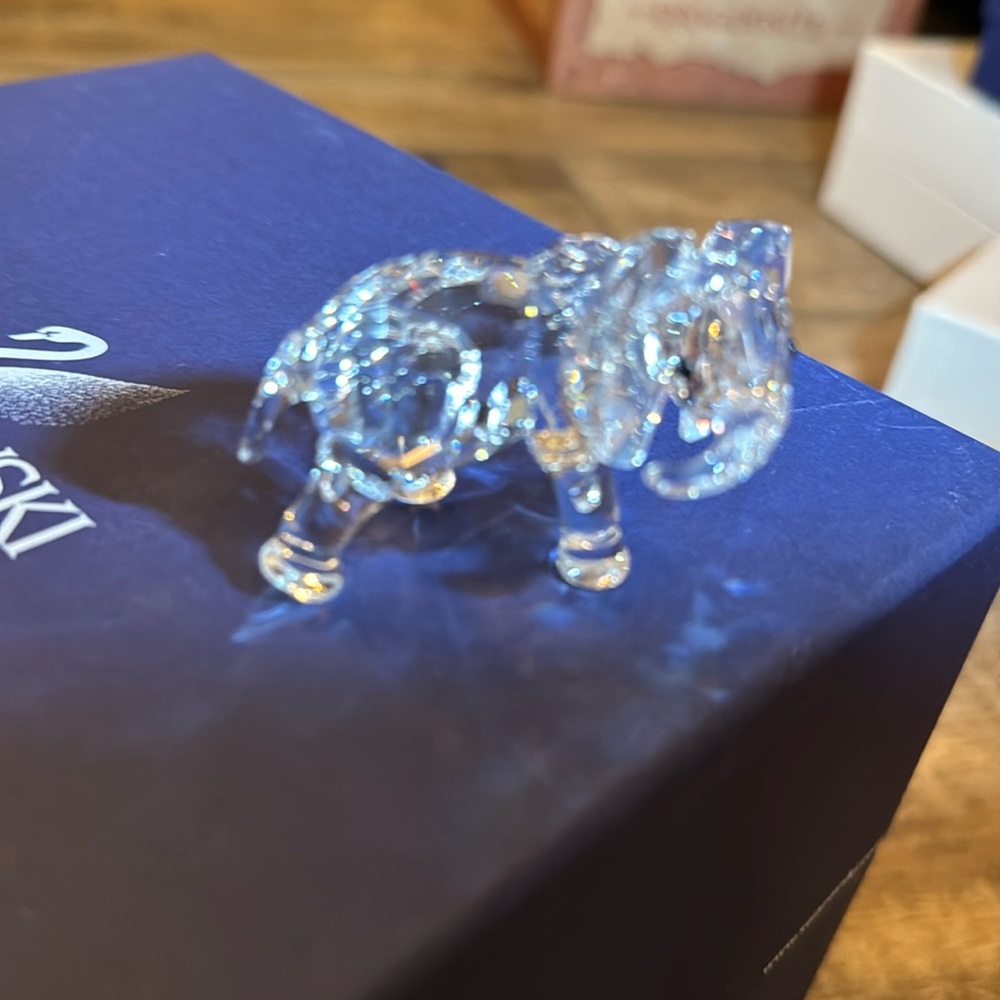 Swarovski crystal elephant.  Retired and purchased more than 15 years ago.